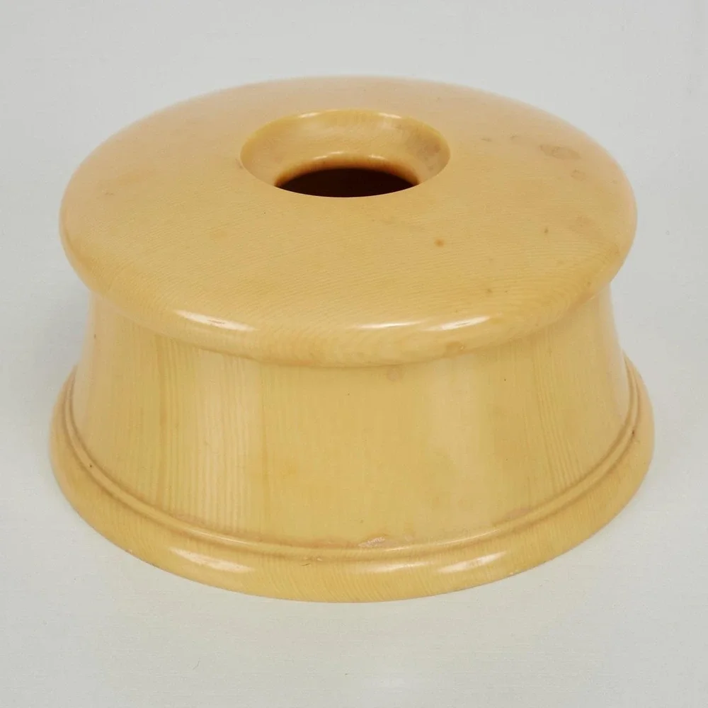 Ivaleur Hair Receiver Antique Celluloid plastic Cream Round‎ Vanity Jar 4.5in